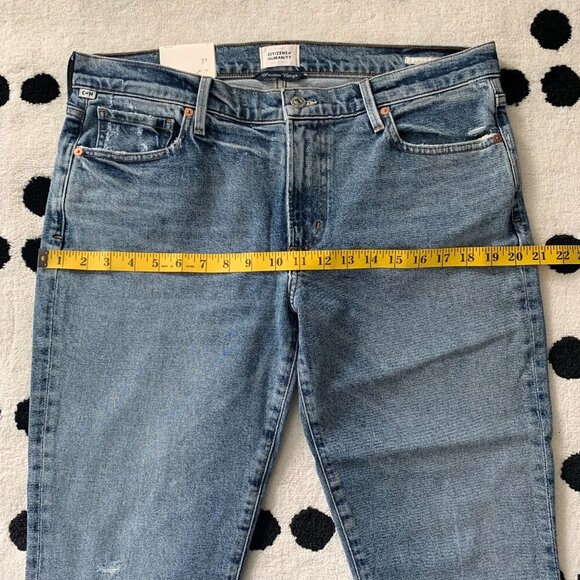 Citizens of Humanity Ella Jeans Mid Rise Slim Crop Light Wash Denim New - Picture 12 of 16